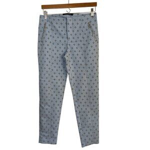 Women’s Blue Slim Fit Ankle Pants Geometric, US 6–8 (EUR 38 / COL 28 / PERU 28)